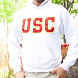 Retro white USC hoodie size medium